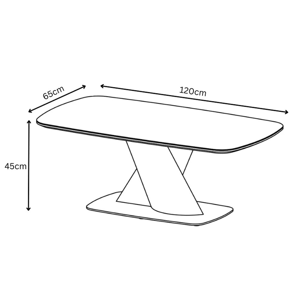 Tivori Rectangular High Gloss Coffee Table In Light Grey With Glass Top