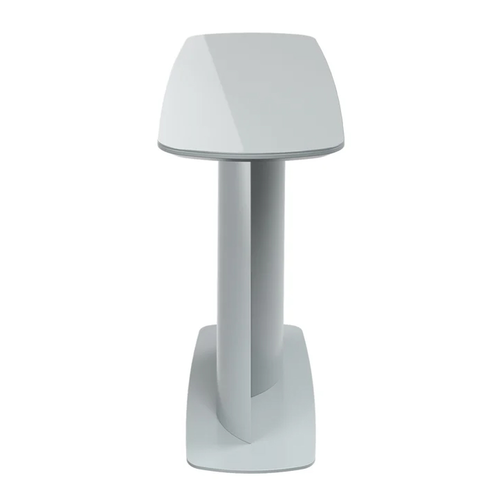 Tivori Rectangular High Gloss Console Table In Light Grey With Glass Top