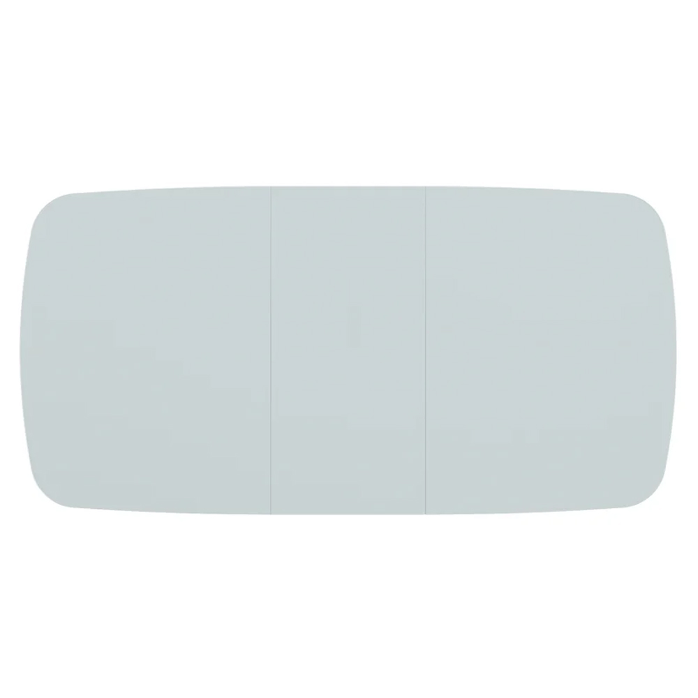 Tivori Small High Gloss Extending Dining Table In Light Grey With Glass Top