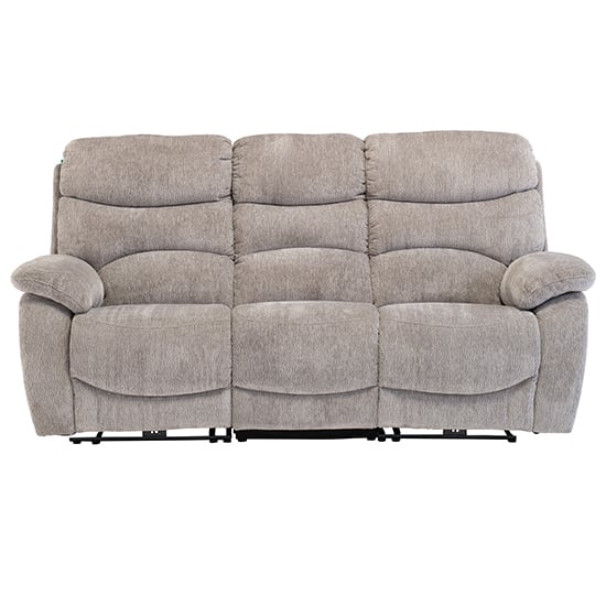 Read more about Toccoa fabric electric recliner 3 seater sofa in light grey