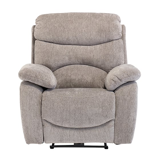 Product photograph of Toccoa Fabric Electric Recliner Armchair In Light Grey from Furniture in Fashion