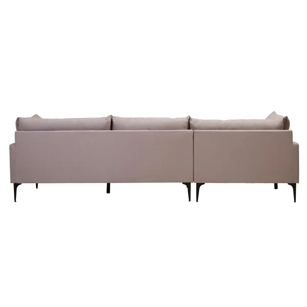 Toccoa Fabric Left Handed 3 Seater Sofa In Grey