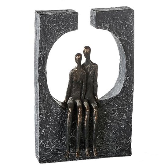 Product photograph of Togetherness Poly Design Sculpture In Burnished Bronze And Grey from Furniture in Fashion