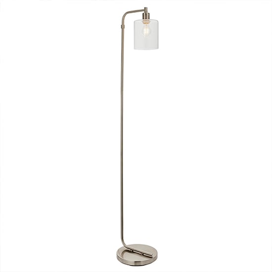 Toledo Clear Glass Shade Floor Lamp In Brushed Nickel_2