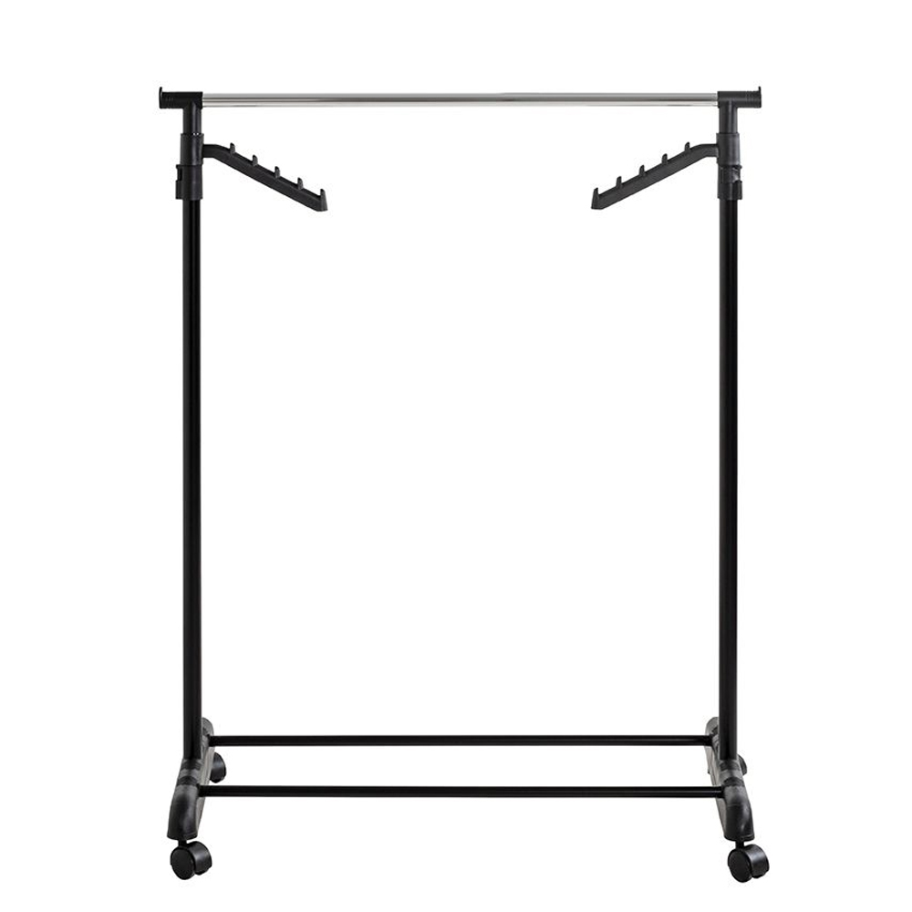 Toledo Tubular Steel Coat Stand In Chrome And Black