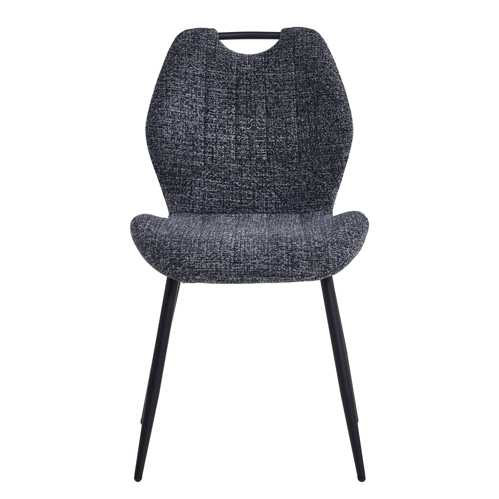 Tomah Sintered Stone Top Extending Dining Table with 4 Dark Grey Chairs