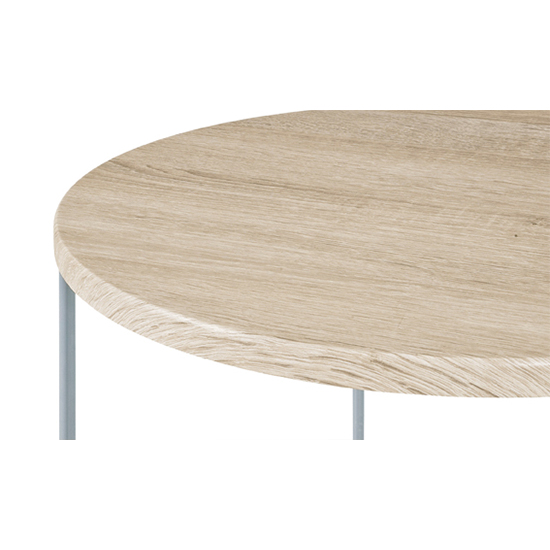 Tonawanda Round Wooden Side Table In Light Oak_2