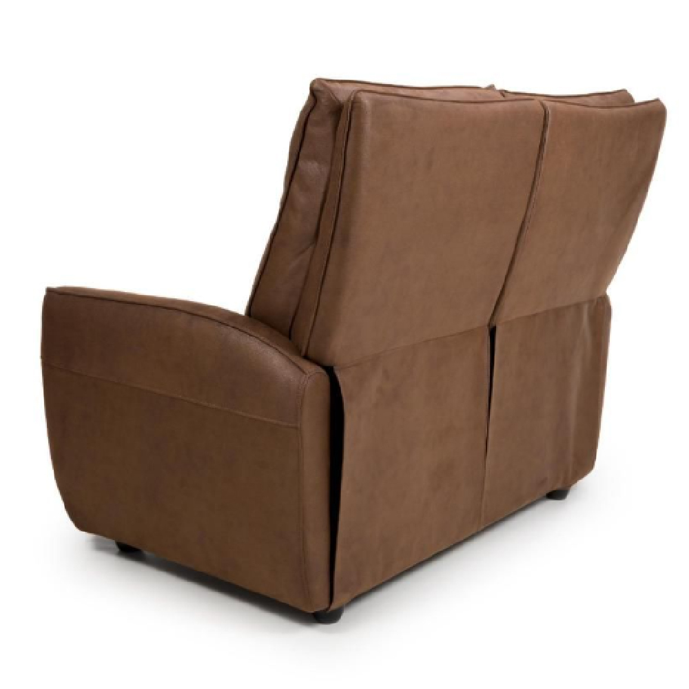 Tooele Leather 2 Seater Sofa In Brown
