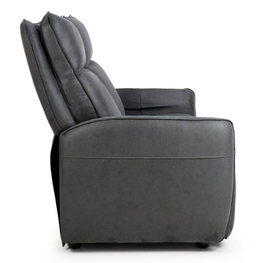 Tooele Leather 2 Seater Sofa In Slate