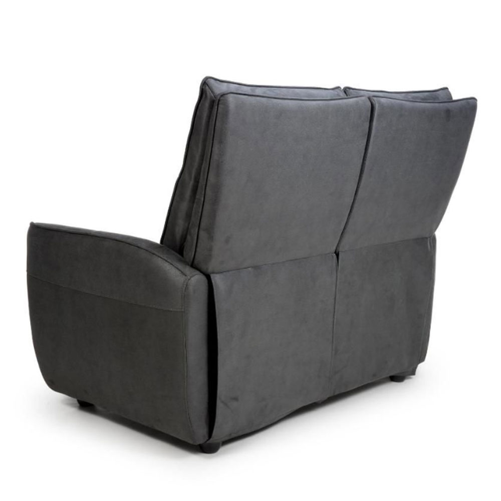 Tooele Leather 2 Seater Sofa In Slate