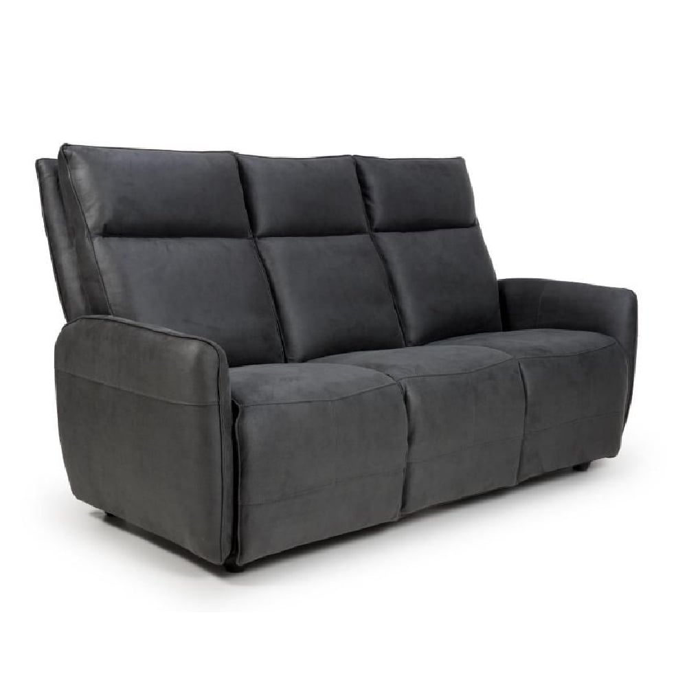 Read more about Tooele leather 3 seater sofa in slate
