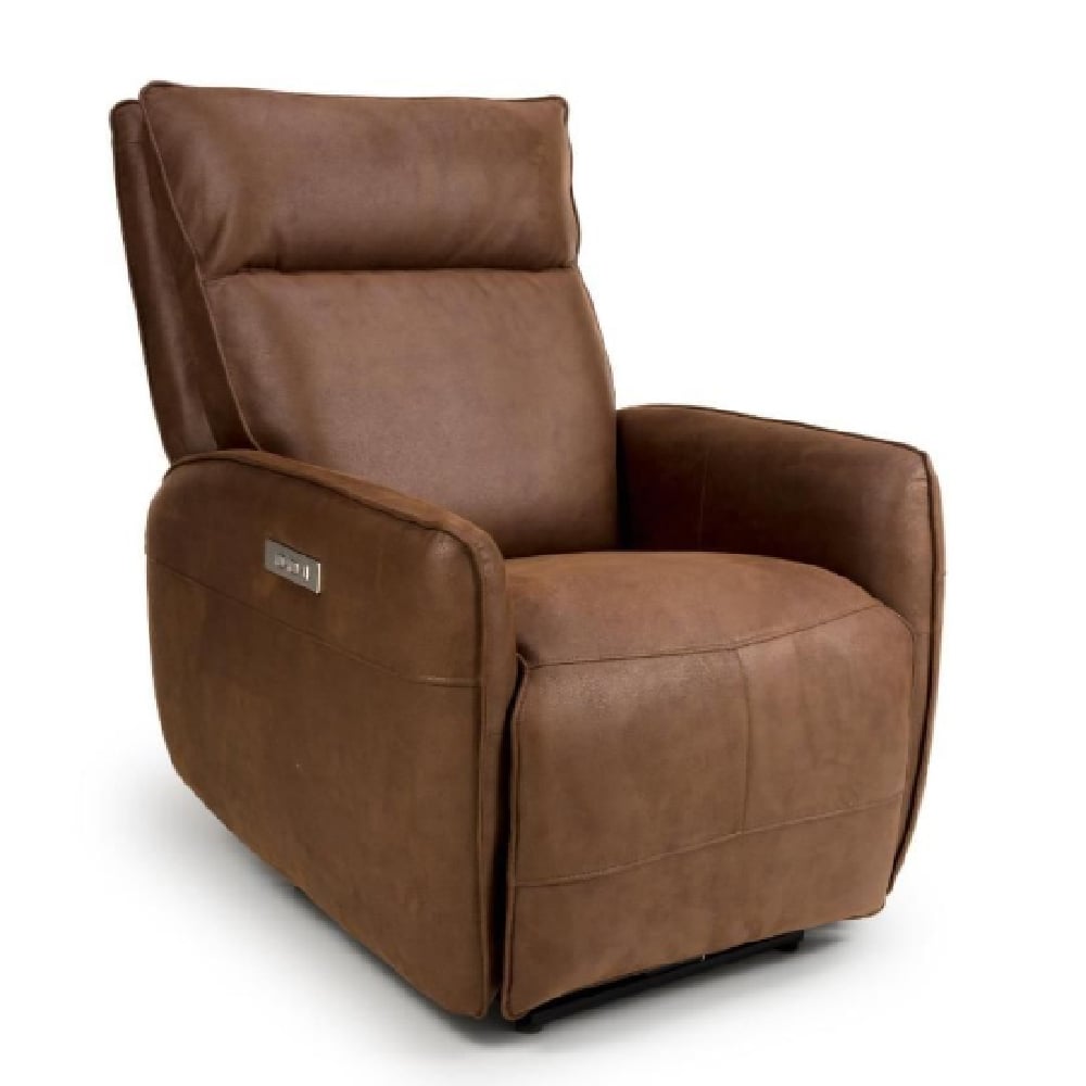 Read more about Tooele leather recliner 1 seater sofa in brown