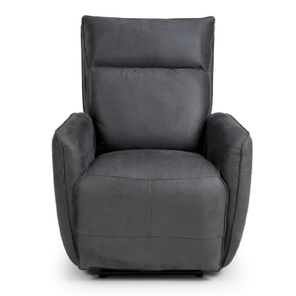 Read more about Tooele leather recliner 1 seater sofa in slate