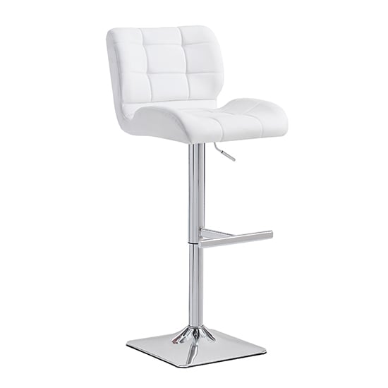 Topaz Glass White Black Gloss Bar Table 2 Candid White Stools_2