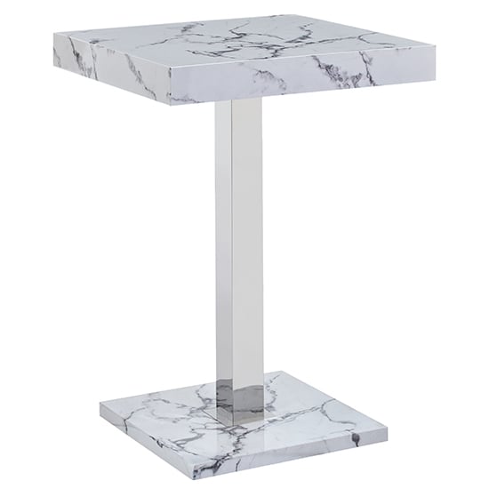 Topaz Diva Marble Effect Gloss Bar Table 4 Coco Grey Stools_2