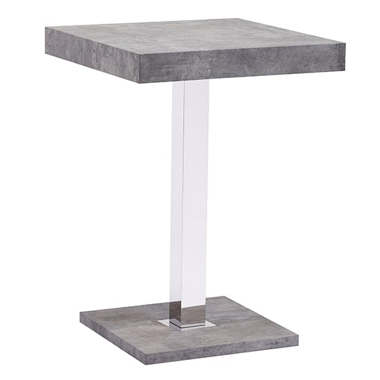 Topaz Square Wooden Bar Table In Concrete Effect_2