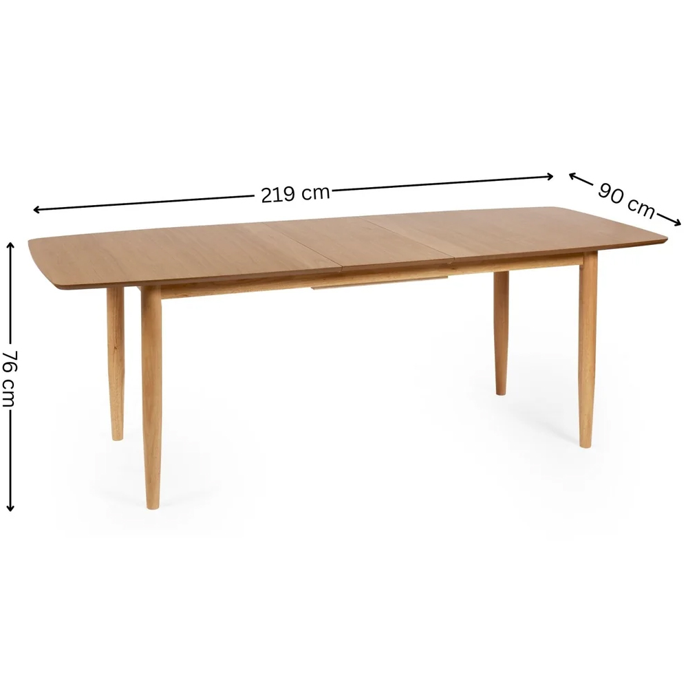 Topeka Brown Wooden Extending Dining Table With 6 Chairs