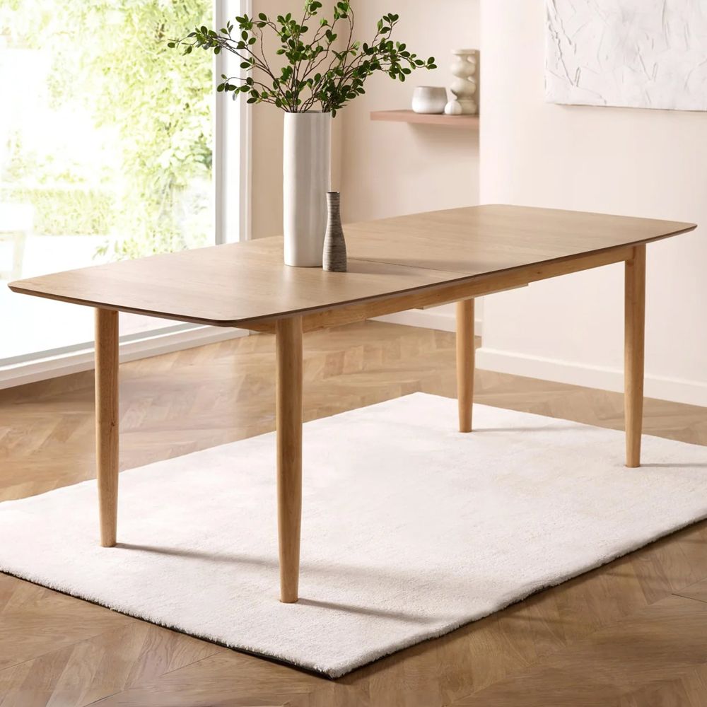 Topeka Wooden Extending Dining Table - Brown