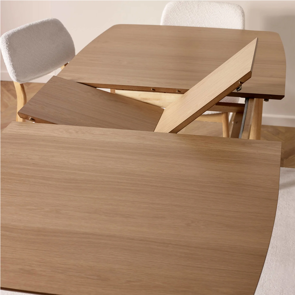 Topeka Wooden Extending Dining Table - Brown