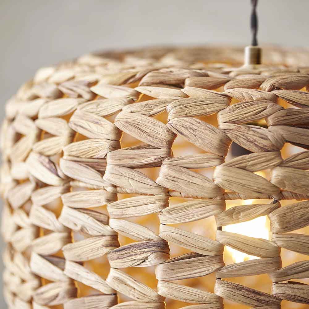 Tora Woven Ceiling Pendant Light in Natural