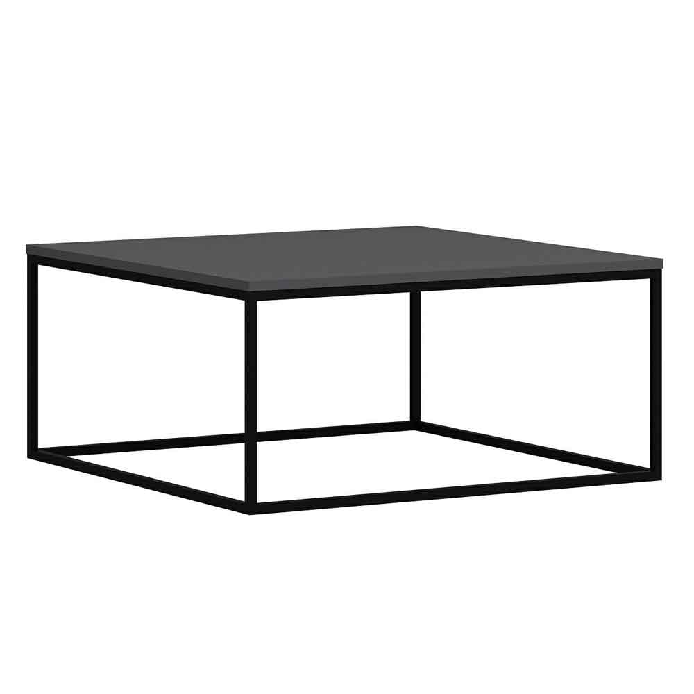 Torano Square Wooden Coffee Table with Metal Frame in Anthracite