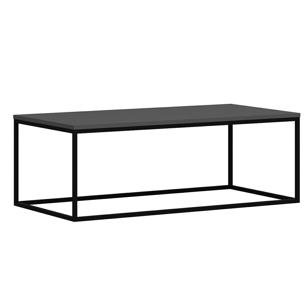 Torano Wooden Coffee Table with Metal Frame in Anthracite