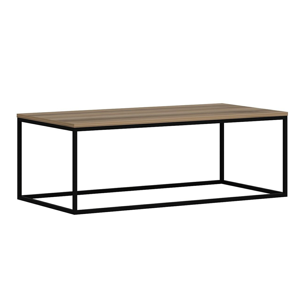 Torano Wooden Coffee Table with Metal Frame in Walnut