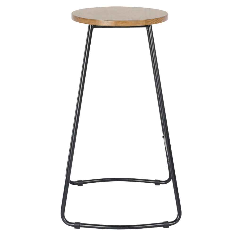 Torin Natural Wooden Bar Stools in Pair