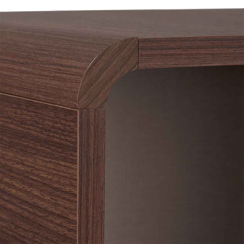 Torina Wooden Display Cabinet with 1 Door in Milano Walnut
