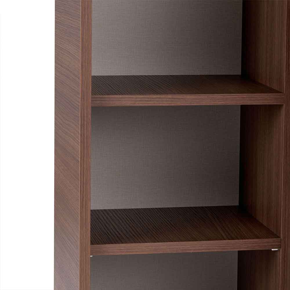 Torina Wooden Display Cabinet with 1 Door in Milano Walnut