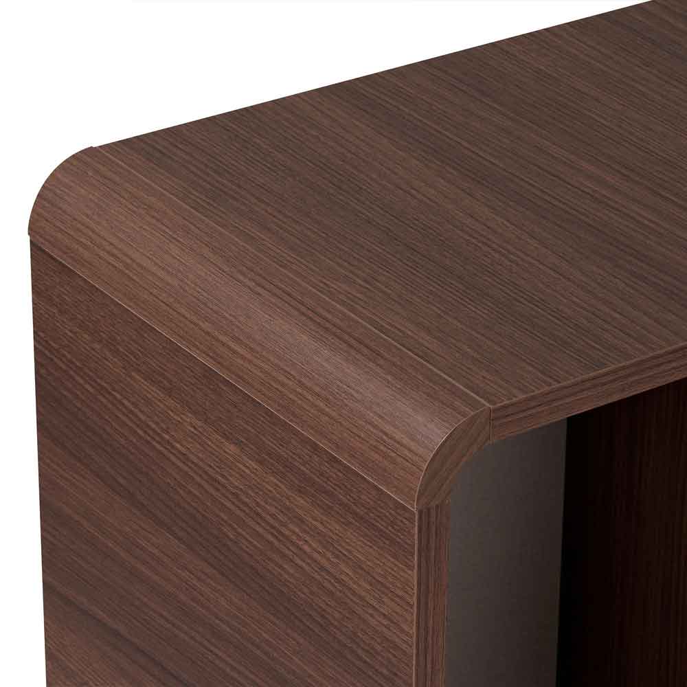 Torina Wooden Display Cabinet with 1 Door in Milano Walnut
