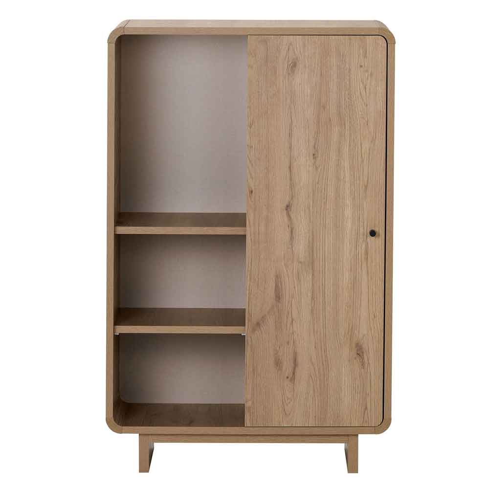 Torina Wooden Display Cabinet with 1 Door in Sepet Oak