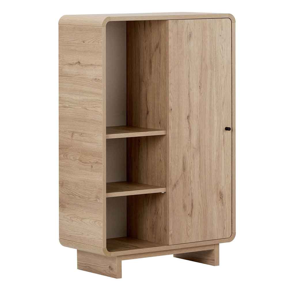 Torina Wooden Display Cabinet with 1 Door in Sepet Oak