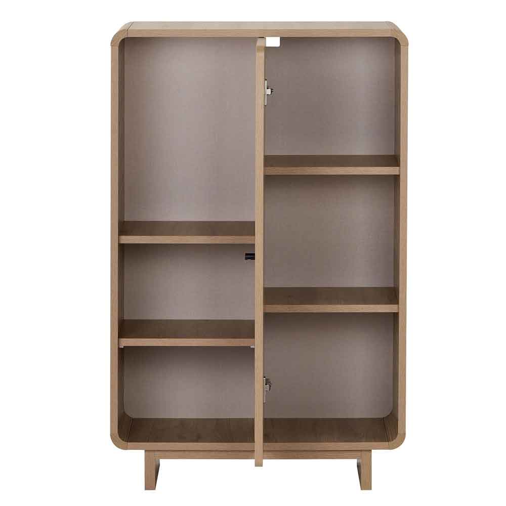 Torina Wooden Display Cabinet with 1 Door in Sepet Oak