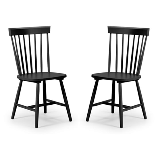 Product photograph of Takiko Black Lacquer Dining Chairs In Pair from Furniture in Fashion