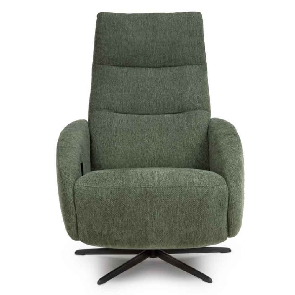 Torino Fabric Swivel Recliner Chair in Green