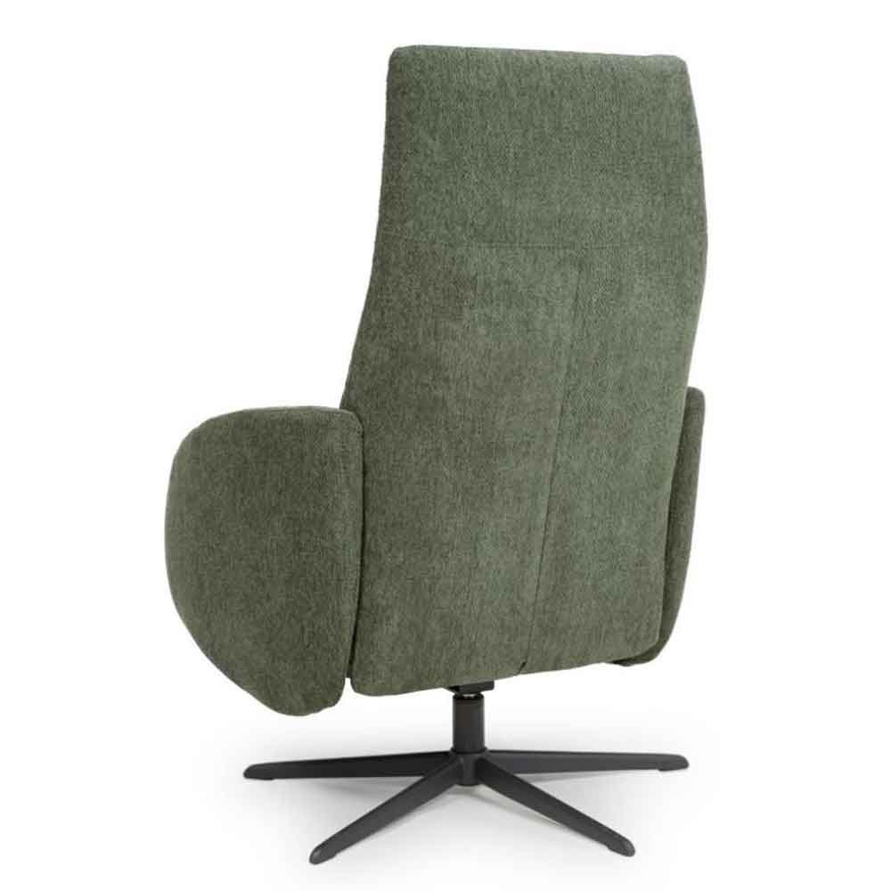 Torino Fabric Swivel Recliner Chair in Green