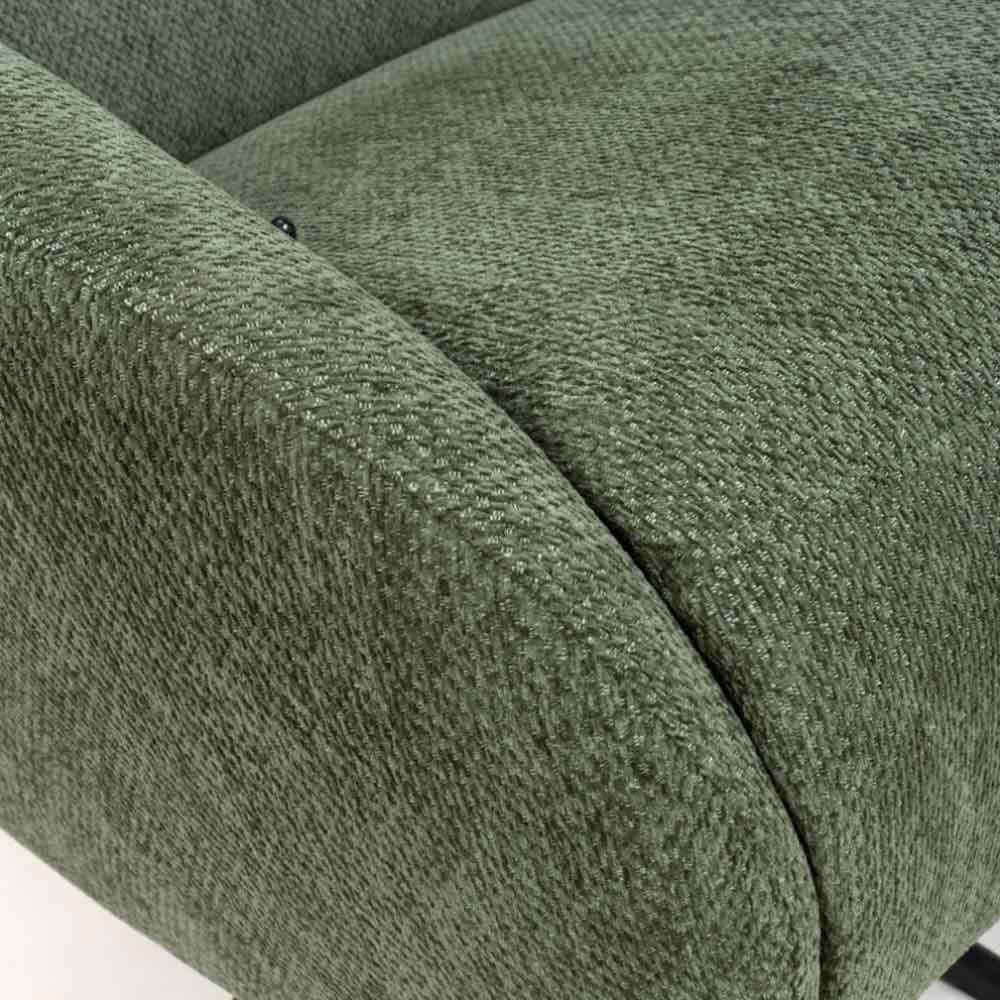 Torino Fabric Swivel Recliner Chair in Green