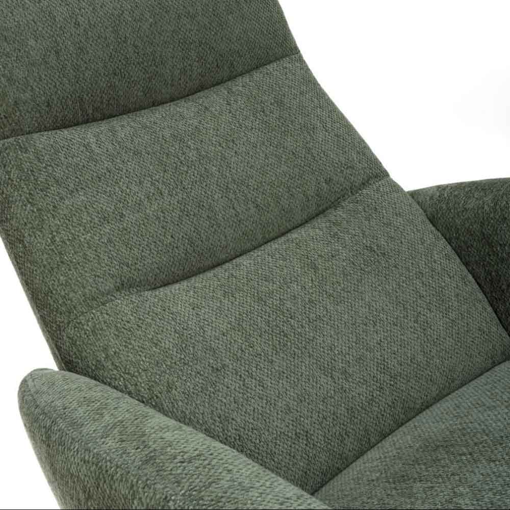 Torino Fabric Swivel Recliner Chair in Green