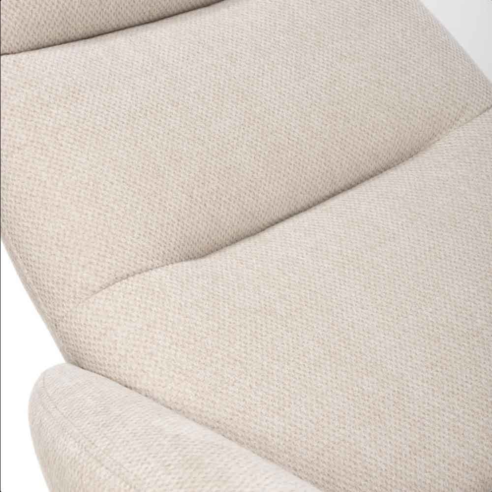 Torino Fabric Swivel Recliner Chair in Natural