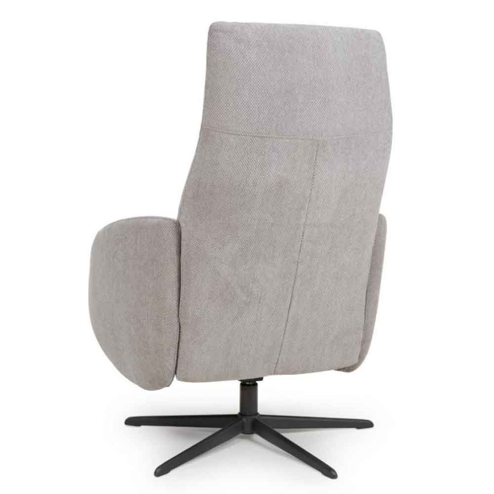 Torino Fabric Swivel Recliner Chair in Pewter