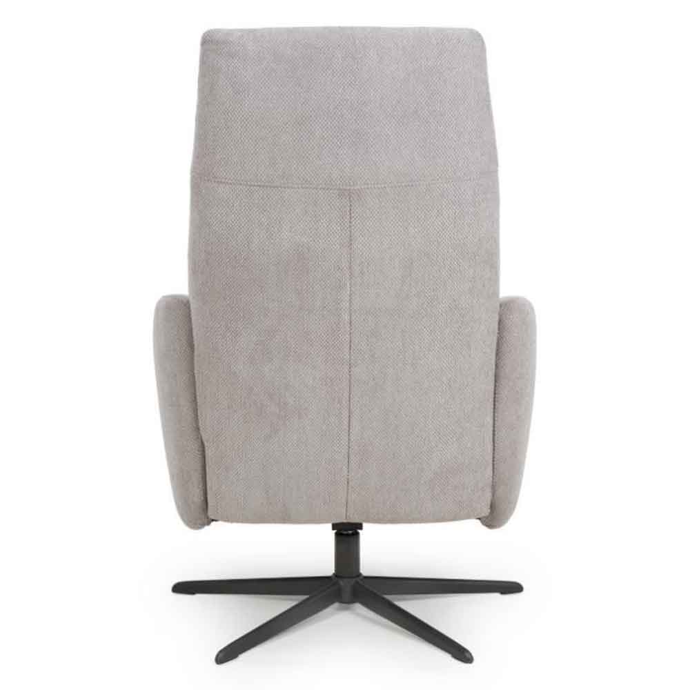 Torino Fabric Swivel Recliner Chair in Pewter
