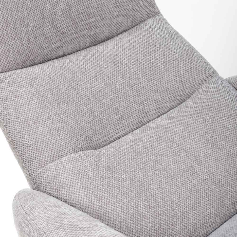 Torino Fabric Swivel Recliner Chair in Pewter