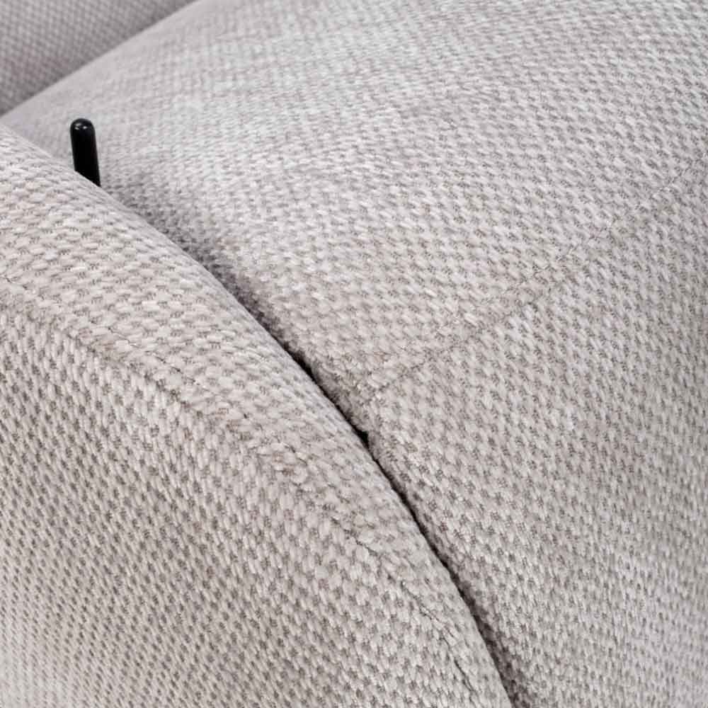 Torino Fabric Swivel Recliner Chair in Pewter