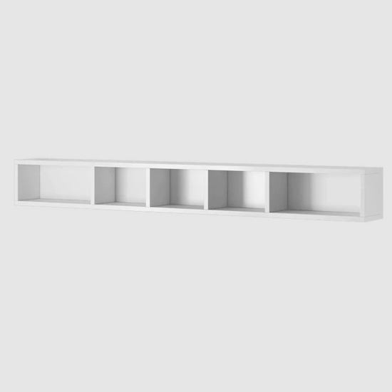 Torino Wooden Wall Shelf In Matt White