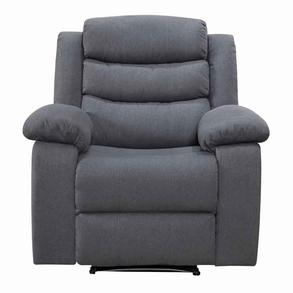 Torlix Fabric Recliner 1 Seater Sofa in Dark Grey