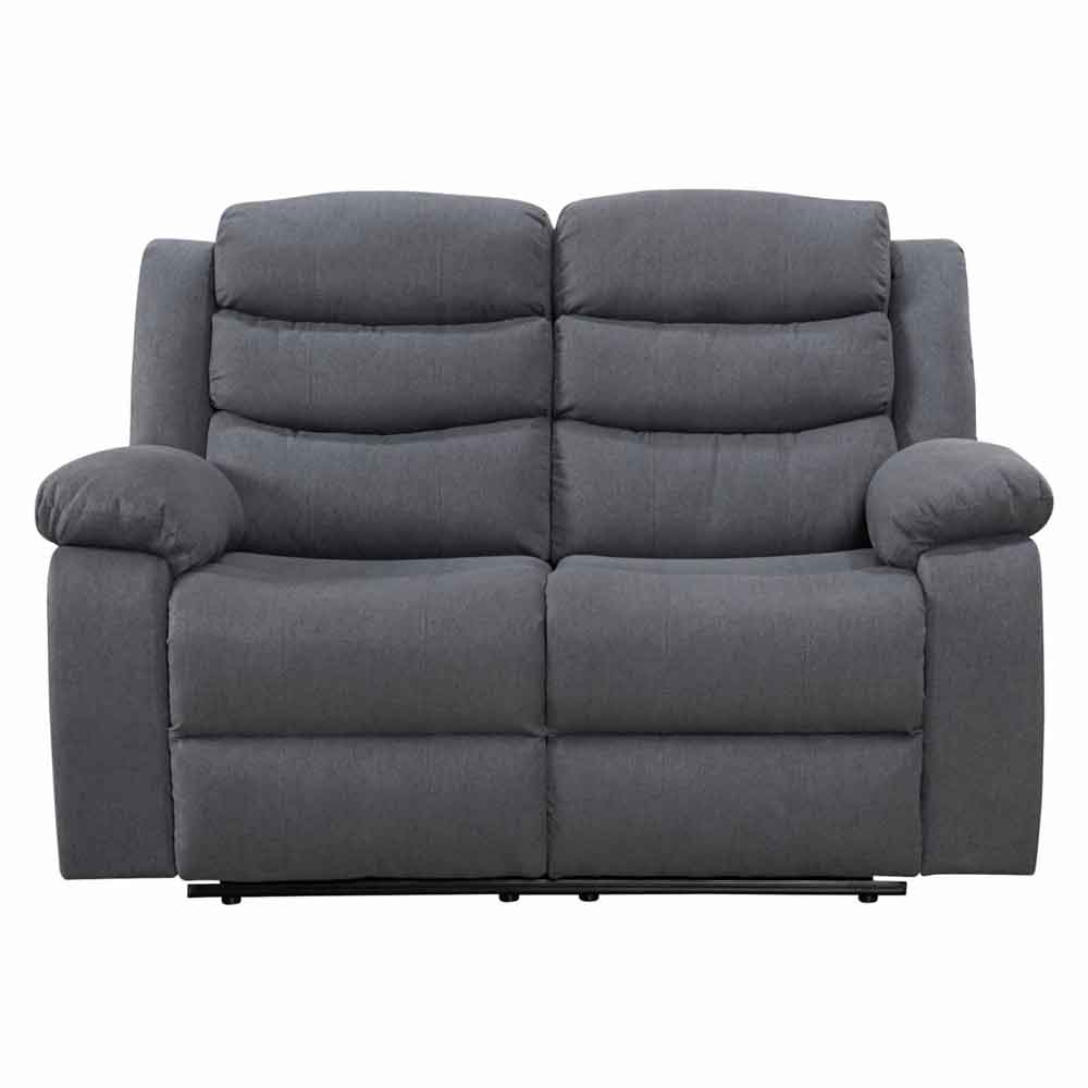 Torlix Fabric Recliner 2 Seater Sofa in Dark Grey