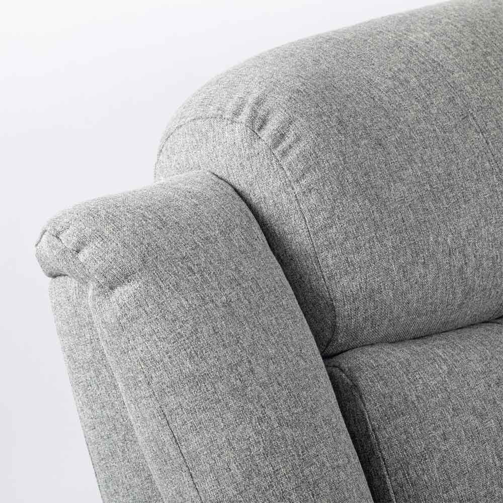 Torlix Fabric Recliner 3 Seater Sofa in Light Grey
