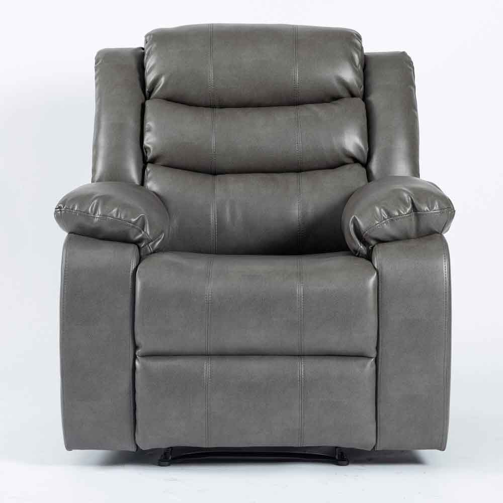 Torlix Faux Leather Recliner 1 Seater Sofa in Grey