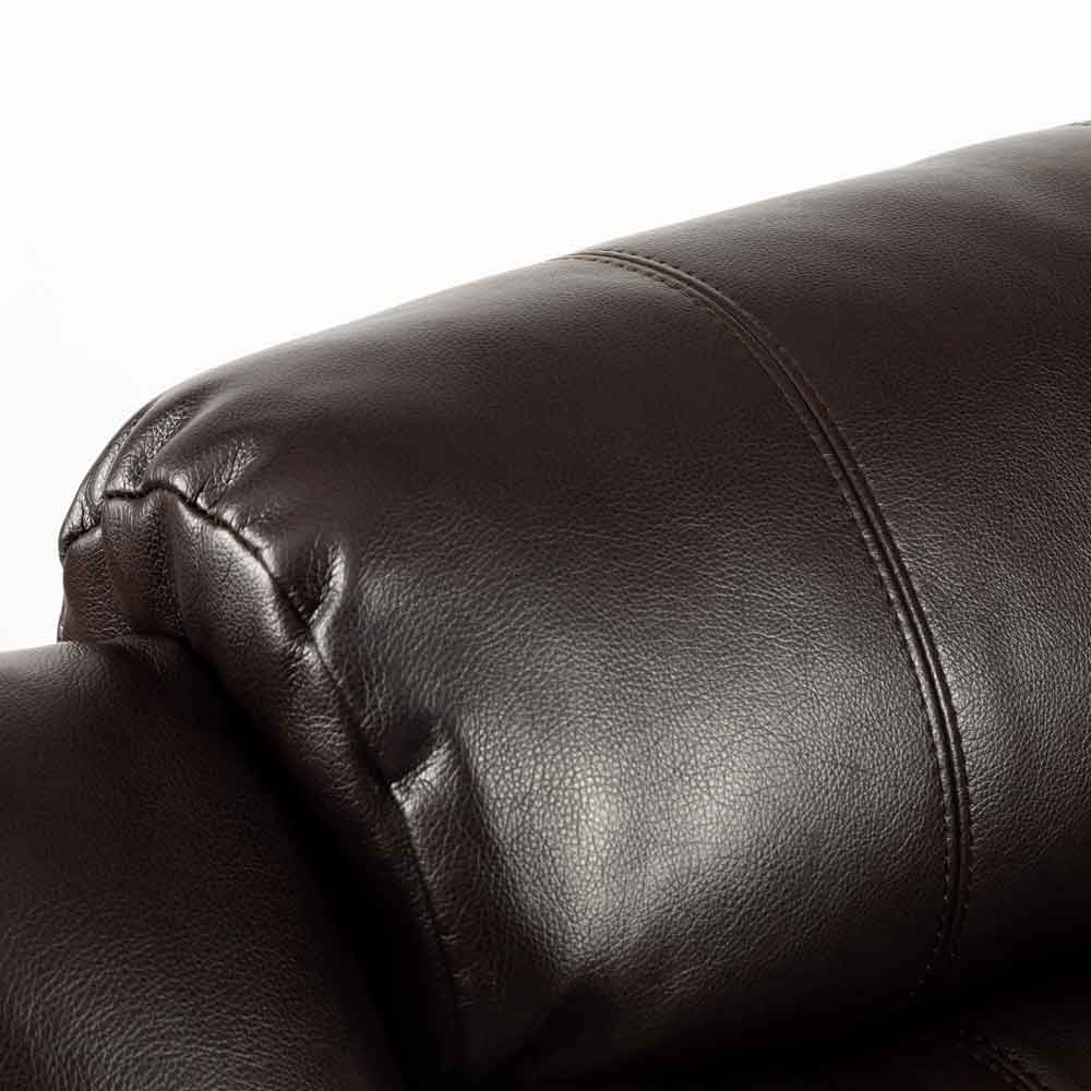 Torlix Faux Leather Recliner 3 Seater Sofa in Brown